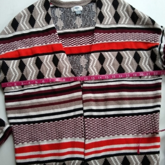 OLD NAVY boho tribal oversized chunky knit duster open front cardigan sweater - Picture 5 of 7